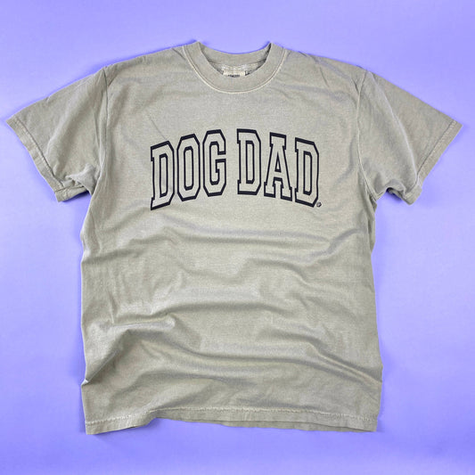 Arched Collegiate Dog Dad Tee Top Shirt | DP1137